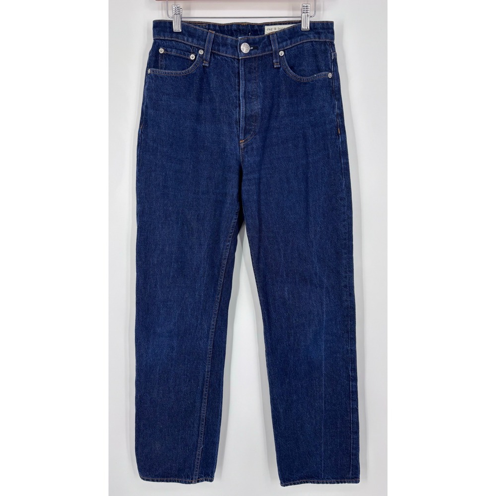 Rag & Bone New York Alex High Rise Straight Leg Jeans Womens 28 Dark Indigo Blue